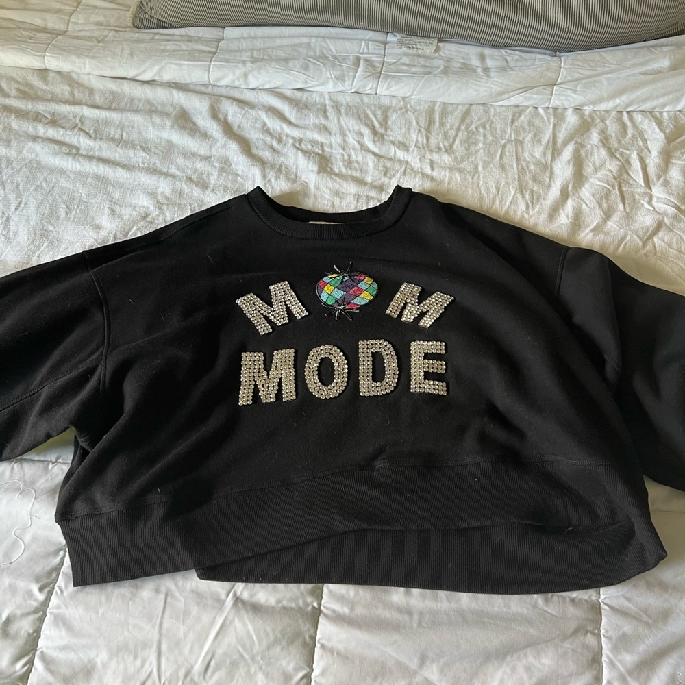 Disco mom mode cropped sweater